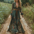 Selvara | Bohemian Floral Maxi Dress For Summer Weddings - Nalani - Fashion Clothing and Decor