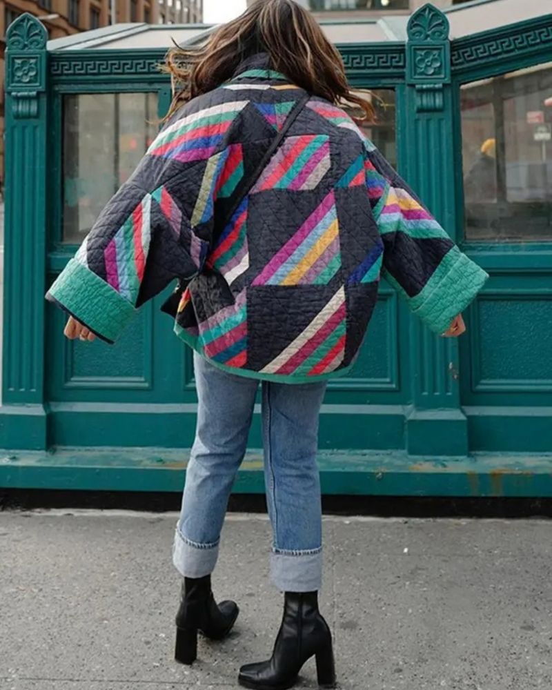 Sephira | Women's Jacket | Geometric Print Pattern - Nalani - Fashion Clothing and Decor