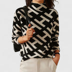 Sephira | Women's Patterned Knit Sweater - Modern Pullover - Nalani - Fashion Clothing and Decor
