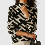 Sephira | Women's Patterned Knit Sweater - Modern Pullover - Nalani - Fashion Clothing and Decor