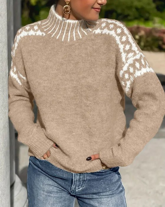 Sephira | Women’s Sweater | Patterned Shoulders - Nalani - Fashion Clothing and Decor