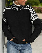 Sephira | Women’s Sweater | Patterned Shoulders - Nalani - Fashion Clothing and Decor
