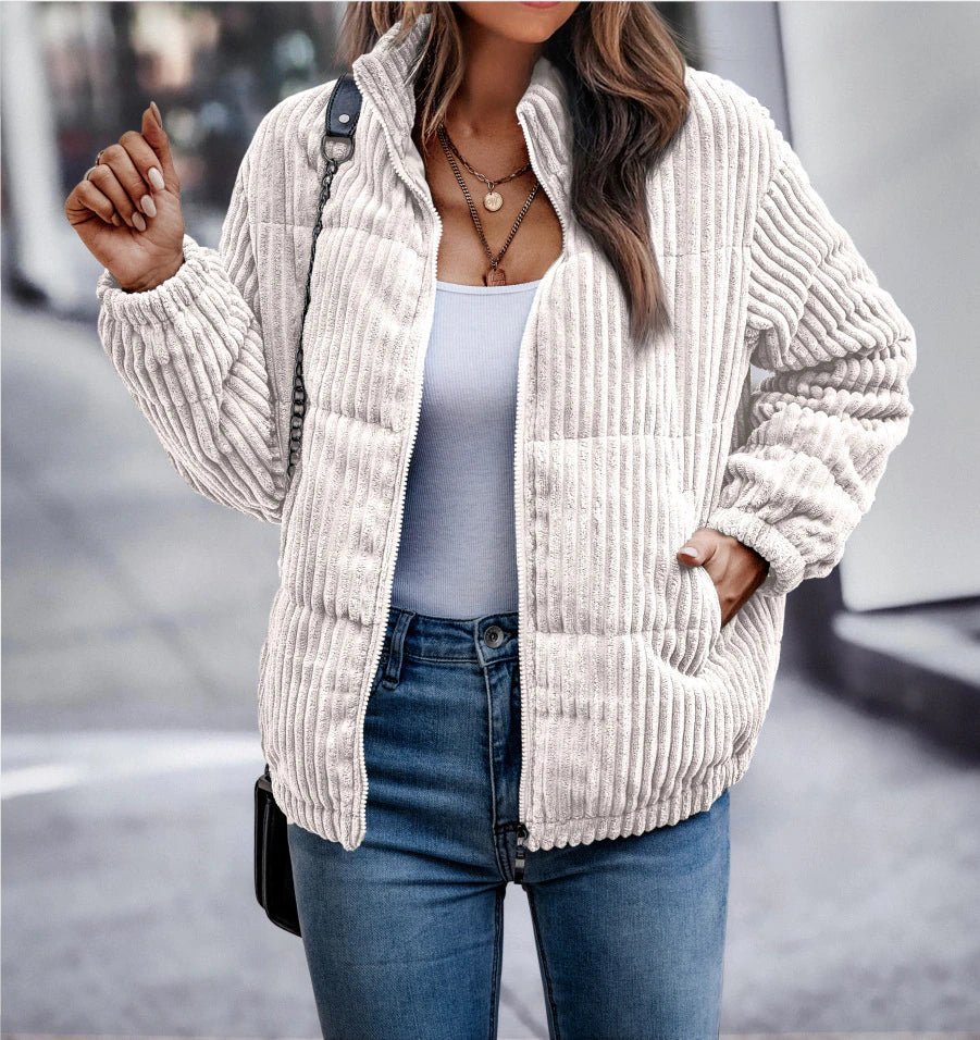 Serado | Corduroy Winter Coat For Women Warm Classic Style Everyday - Nalani - UK Fashion Clothing and Decor