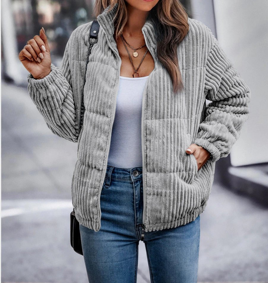 Serado | Corduroy Winter Coat For Women Warm Classic Style Everyday - Nalani - UK Fashion Clothing and Decor