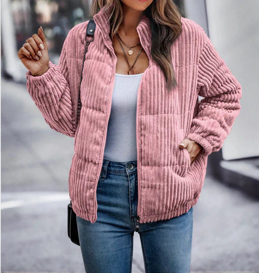 Serado | Corduroy Winter Coat For Women Warm Classic Style Everyday - Nalani - UK Fashion Clothing and Decor