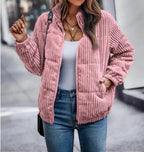 Serado | Corduroy Winter Coat For Women Warm Classic Style Everyday - Nalani - UK Fashion Clothing and Decor