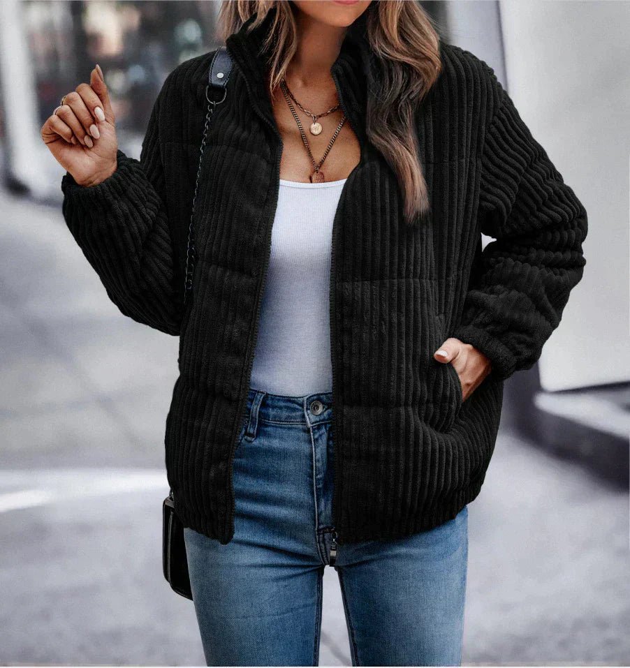 Serado | Corduroy Winter Coat For Women Warm Classic Style Everyday - Nalani - UK Fashion Clothing and Decor