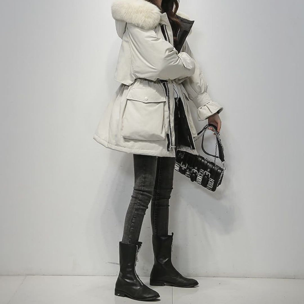 Serado | Luxurious Parka With Fur Collar For Women Winter Coat - Nalani - UK Fashion Clothing and Decor