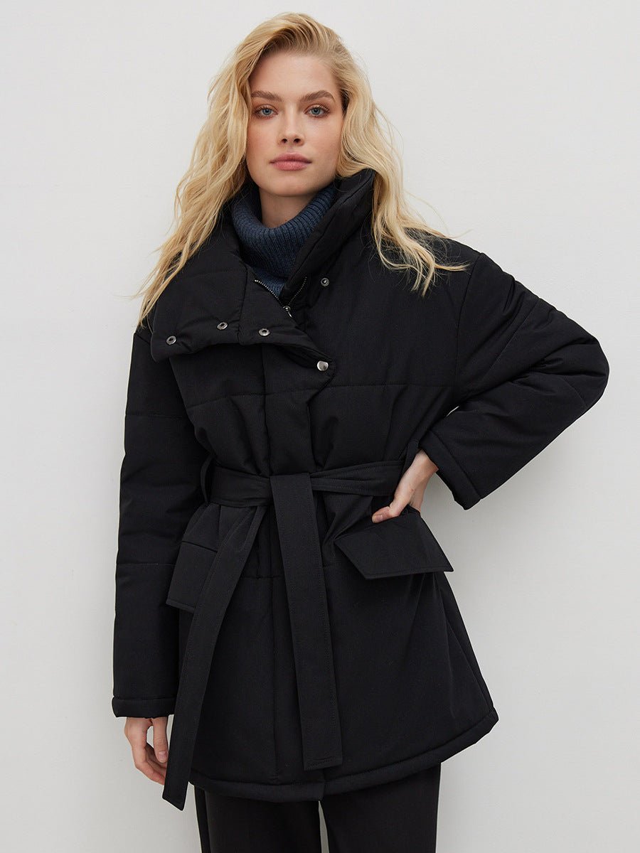 Serado | Quilted Winter Coat With Belted Waist And Tailored Fit - Nalani - UK Fashion Clothing and Decor