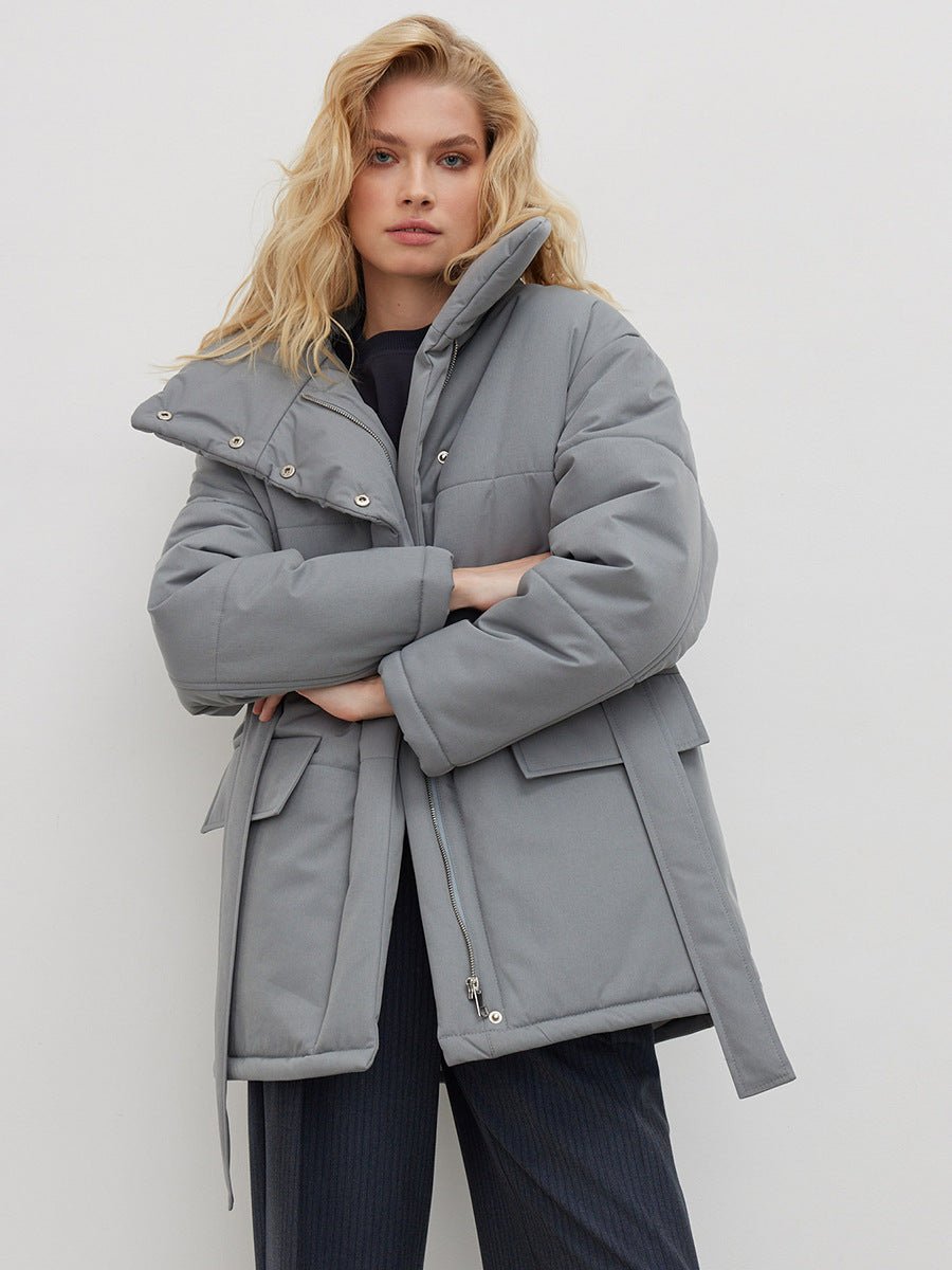 Serado | Quilted Winter Coat With Belted Waist And Tailored Fit - Nalani - UK Fashion Clothing and Decor