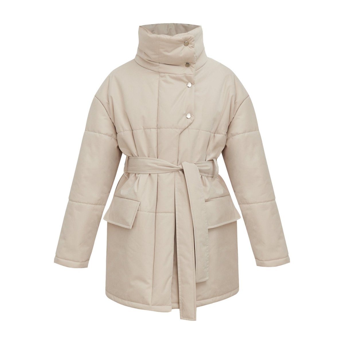 Serado | Quilted Winter Coat With Belted Waist And Tailored Fit - Nalani - UK Fashion Clothing and Decor
