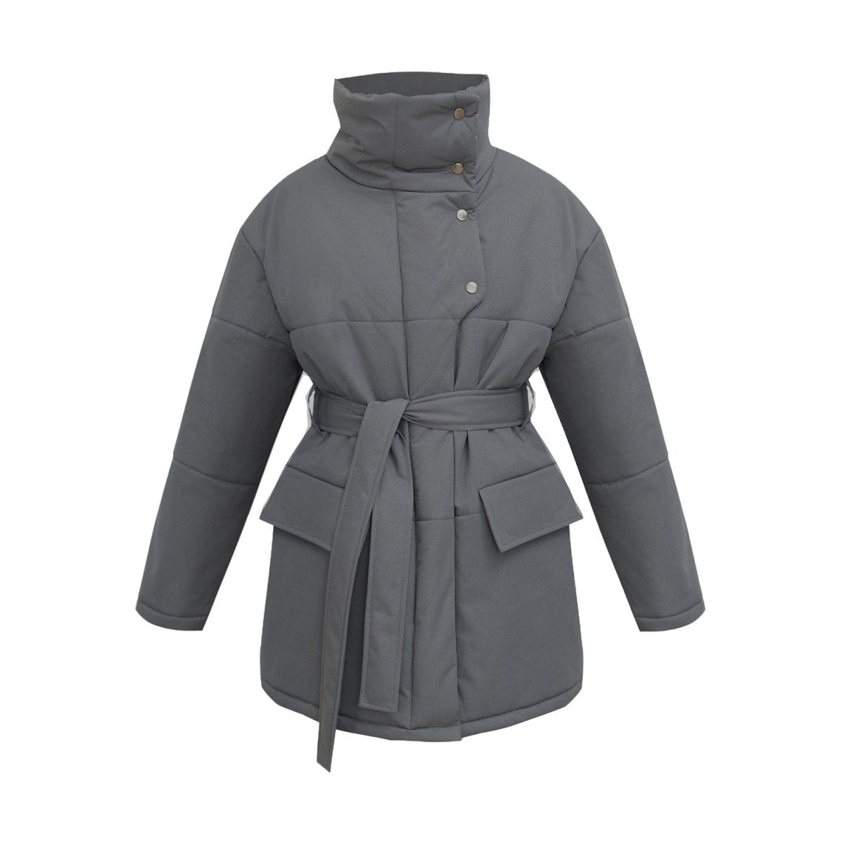 Serado | Quilted Winter Coat With Belted Waist And Tailored Fit - Nalani - UK Fashion Clothing and Decor