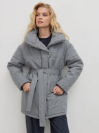 Serado | Quilted Winter Coat With Belted Waist And Tailored Fit - Nalani - UK Fashion Clothing and Decor