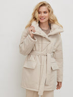Serado | Quilted Winter Coat With Belted Waist And Tailored Fit - Nalani - UK Fashion Clothing and Decor
