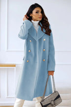 Serado Women’s Trench Coat – Wool – Tailored Fit – Double - Breasted – Full Length - Nalani - UK Fashion Clothing and Decor