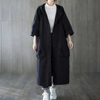 Serado Women’s Trenchcoat – Oversized Fit – Long Length – Hooded – Large Pockets - Nalani - UK Fashion Clothing and Decor