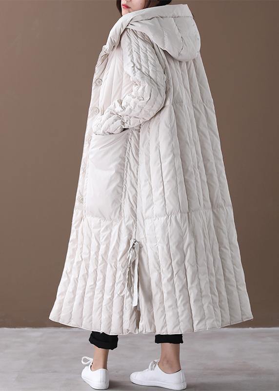 Serano | Plus Size Beige Winter Coat With Hood And Large Pockets - Nalani - UK Fashion Clothing and Decor