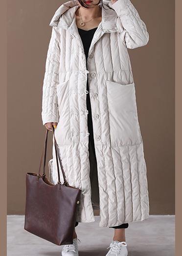 Serano | Plus Size Beige Winter Coat With Hood And Large Pockets - Nalani - UK Fashion Clothing and Decor