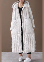 Serano | Plus Size Beige Winter Coat With Hood And Large Pockets - Nalani - UK Fashion Clothing and Decor