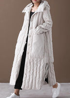 Serano | Plus Size Beige Winter Coat With Hood And Large Pockets - Nalani - UK Fashion Clothing and Decor
