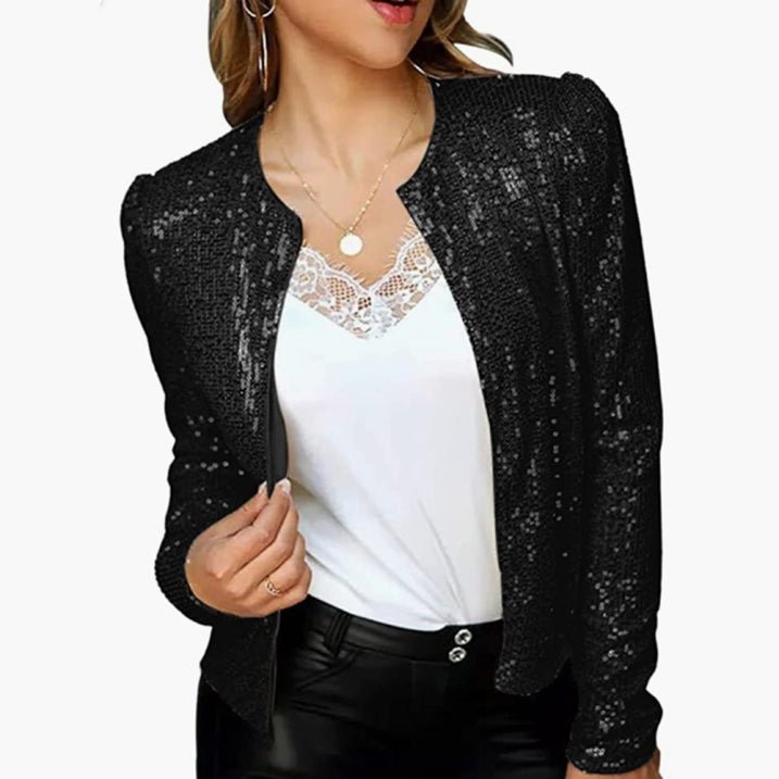 Short evening jacket with shiny sequins | New Year - Nalani - Fashion Clothing and Decor