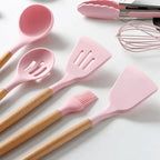 Silicone Kitchen Utensil Set – 12-in-1 Cooking Utensils, Heat Resistant to 446°F, Food Safe, 3 Colors – FlexiChef - Nalani - Fashion Clothing and Decor