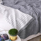 Simple Casual Cotton Blanket – Lightweight Cotton Gauze Muslin Throw Blanket for Bed & Sofa, Breathable, All-Season – BreezyCotton - Nalani - Fashion Clothing and Decor