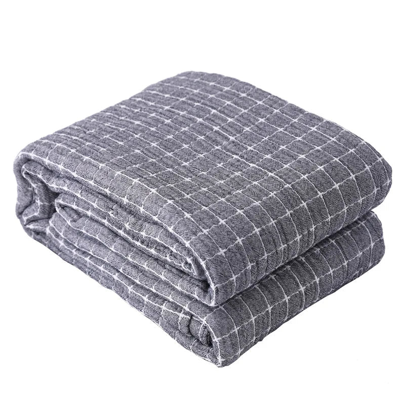 Simple Casual Cotton Blanket – Lightweight Cotton Gauze Muslin Throw Blanket for Bed & Sofa, Breathable, All-Season – BreezyCotton - Nalani - Fashion Clothing and Decor