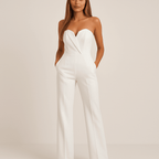 Sleeveless One - Piece Jumpsuit With V - Neck And Wide - Leg Trousers - Nalani - UK and AUS Fashion Clothing and Decor