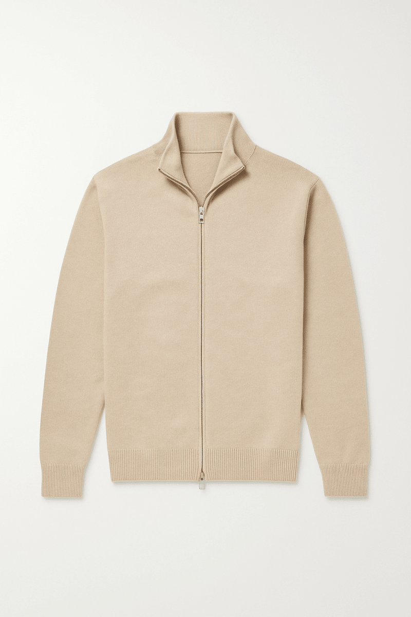 Slim Fit Zip Up Jacket For Men Minimalist Stand Up Collar - Nalani - UK Fashion Clothing and Decor