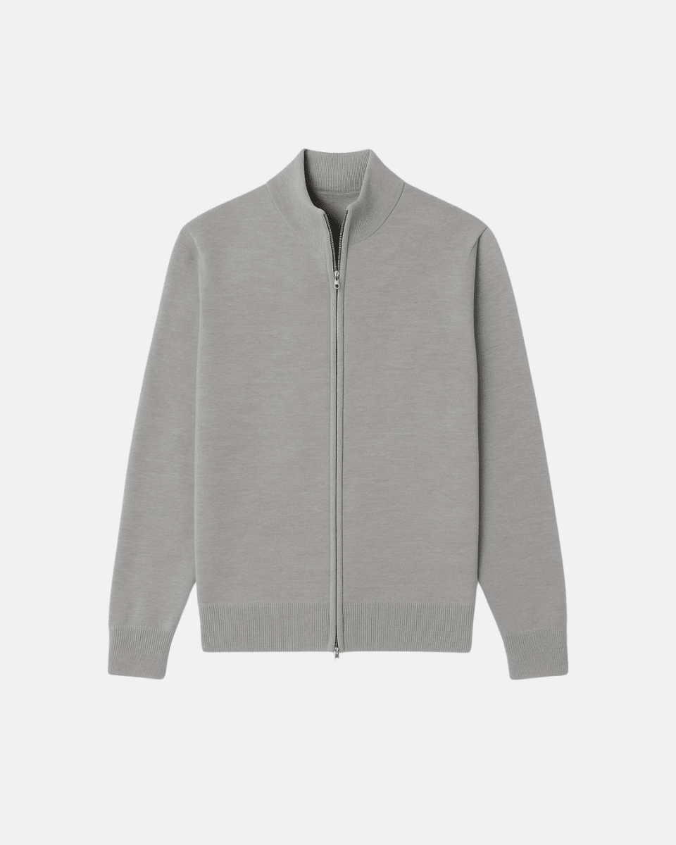Slim Fit Zip Up Jacket For Men Minimalist Stand Up Collar - Nalani - UK Fashion Clothing and Decor
