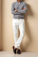 Slim Fit Zip Up Jacket For Men Minimalist Stand Up Collar - Nalani - UK Fashion Clothing and Decor