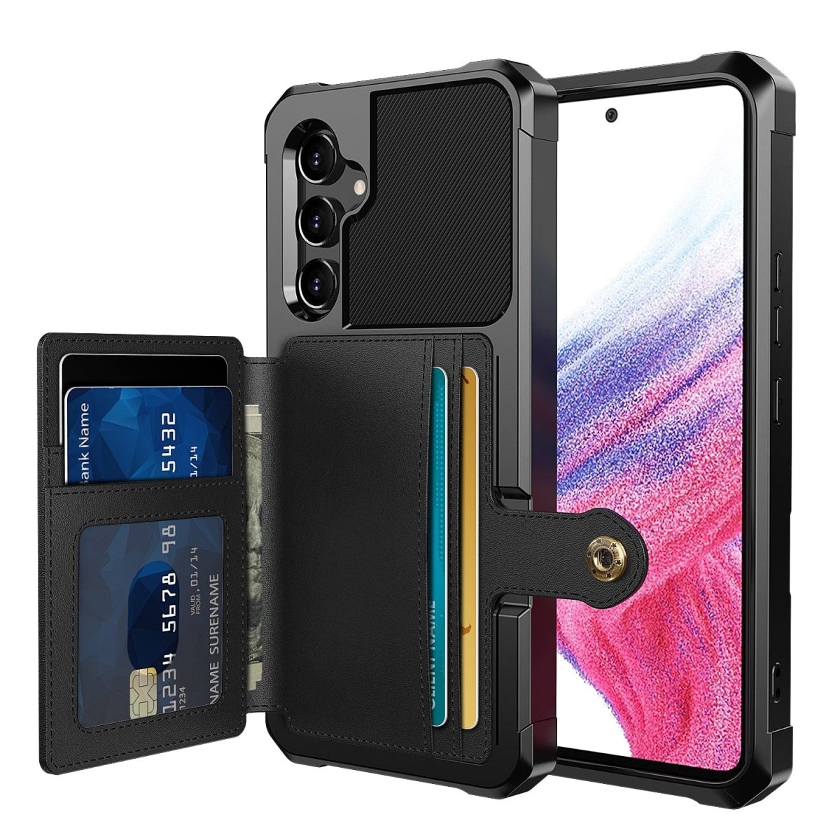 Slim Magnetic Leather Wallet Case for A Series Smartphones - Nalani - UK Fashion Clothing and Decor
