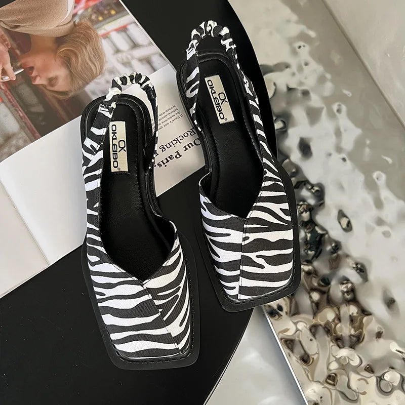 Slingback Sandals With Square Toe For Women Comfort - Nalani - UK Fashion Clothing and Decor