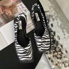 Slingback Sandals With Square Toe For Women Comfort - Nalani - UK Fashion Clothing and Decor