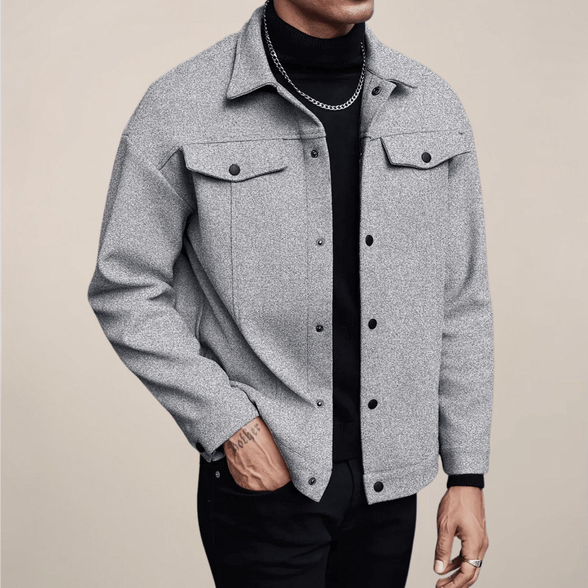 Smart Casual Button Up Jacket For Autumn Winter Layering - Nalani - UK Fashion Clothing and Decor