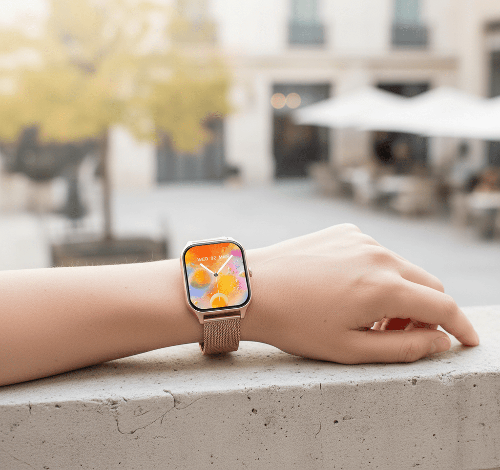 Smartwatch with Fitness Tracker – Stylish Smart Watch with Touch Screen & Call Notifications, 4 Colors – StyleTrack - Nalani - Fashion Clothing and Decor