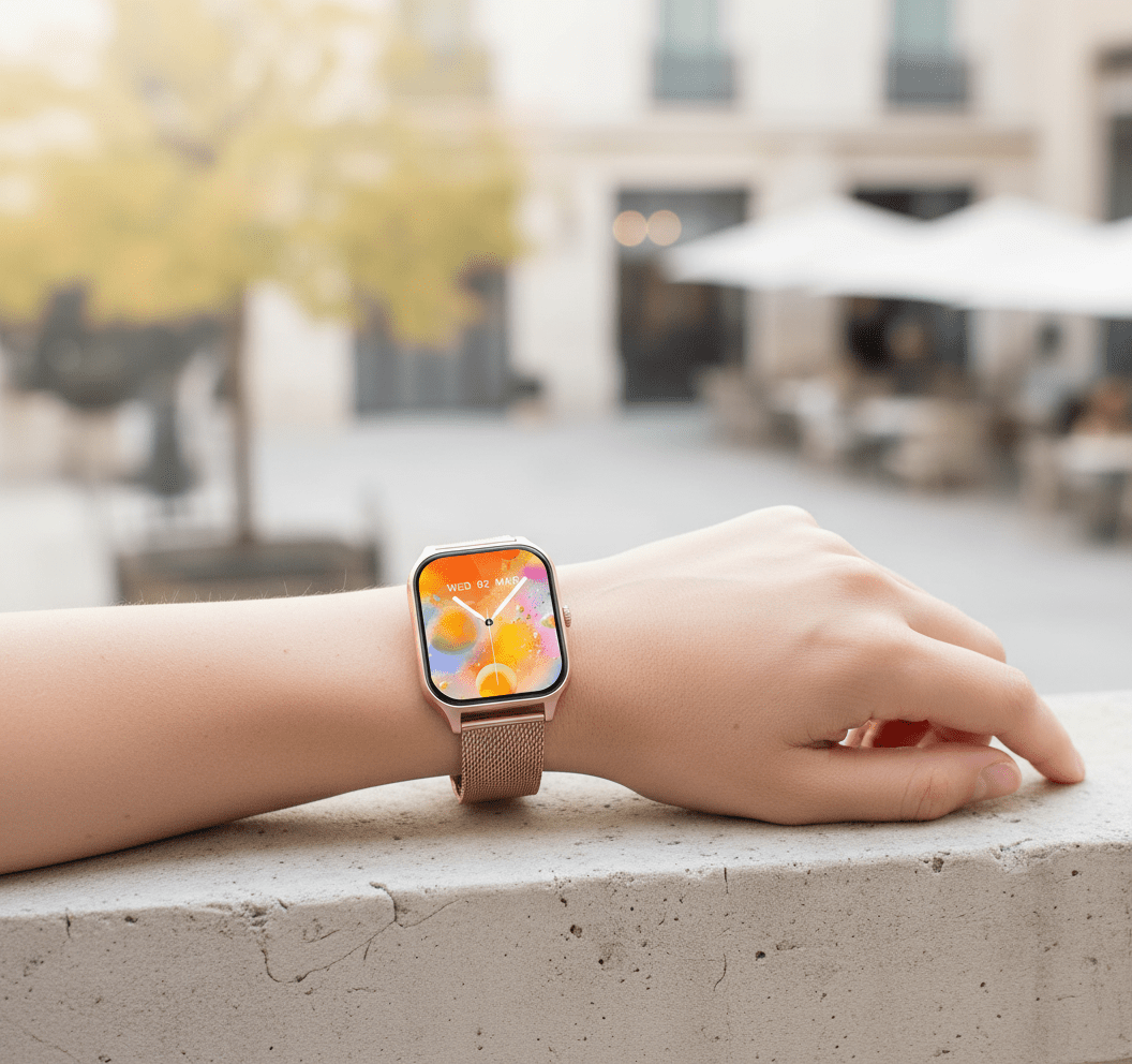 Smartwatch with Fitness Tracker – Stylish Smart Watch with Touch Screen & Call Notifications, 4 Colors – StyleTrack - Nalani - Fashion Clothing and Decor