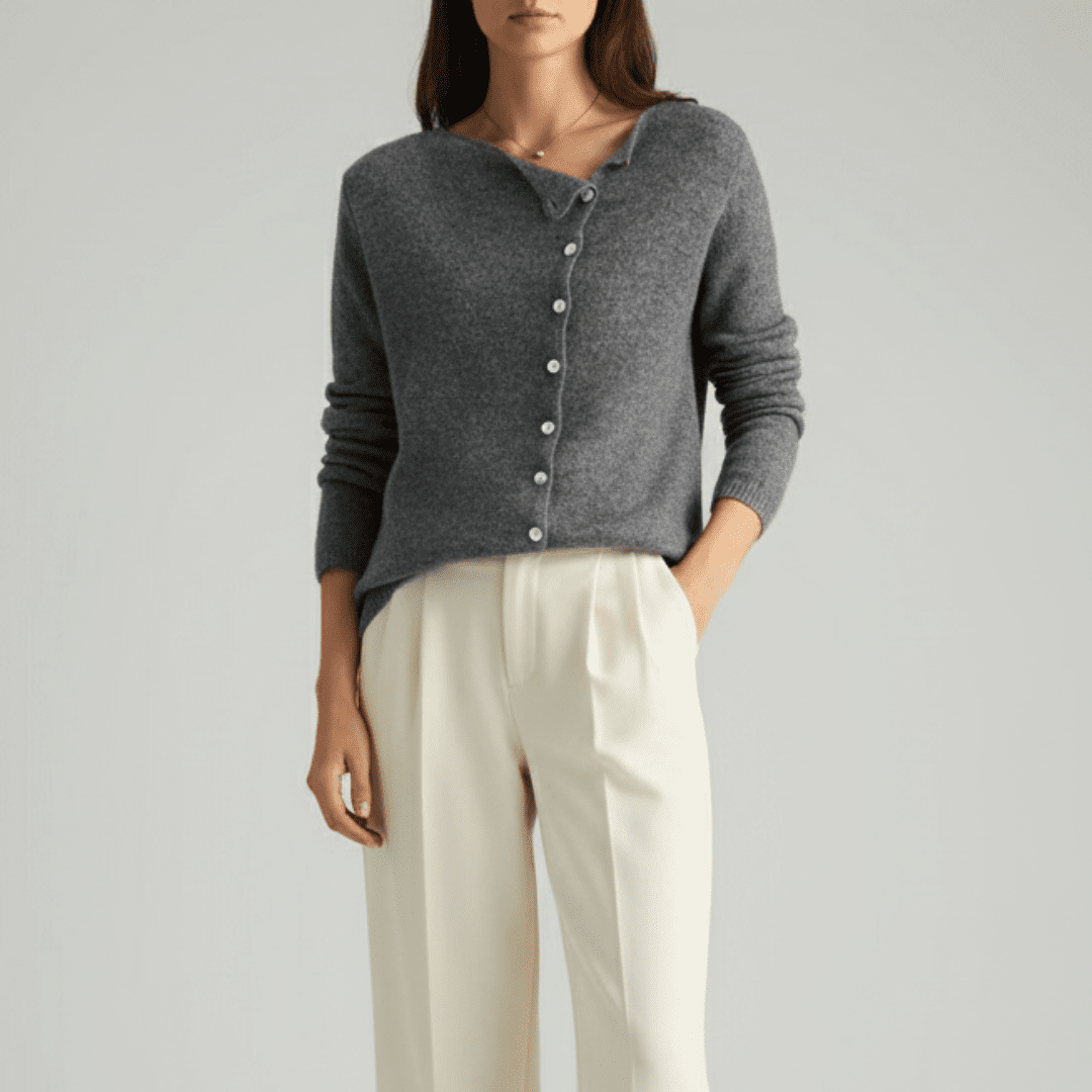 Soft Knit Wool Cardigan for Women Cozy Button Down Sweater - Nalani - UK Fashion Clothing and Decor