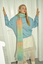 Soft Wool Blend Gradient Fringe Scarf Long Knit Wrap - Nalani - UK Fashion Clothing and Decor