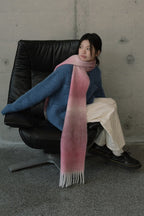 Soft Wool Blend Gradient Fringe Scarf Long Knit Wrap - Nalani - UK Fashion Clothing and Decor