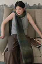 Soft Wool Blend Gradient Fringe Scarf Long Knit Wrap - Nalani - UK Fashion Clothing and Decor