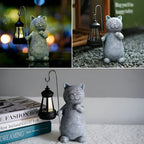 Solar Cat Garden Light Outdoor Cat Lamp with Metal Charm - Nalani - UK Fashion Clothing and Decor