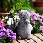 Solar Cat Garden Light Outdoor Cat Lamp with Metal Charm - Nalani - UK Fashion Clothing and Decor