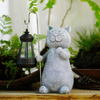 Solar Cat Garden Light Outdoor Cat Lamp with Metal Charm - Nalani - UK Fashion Clothing and Decor