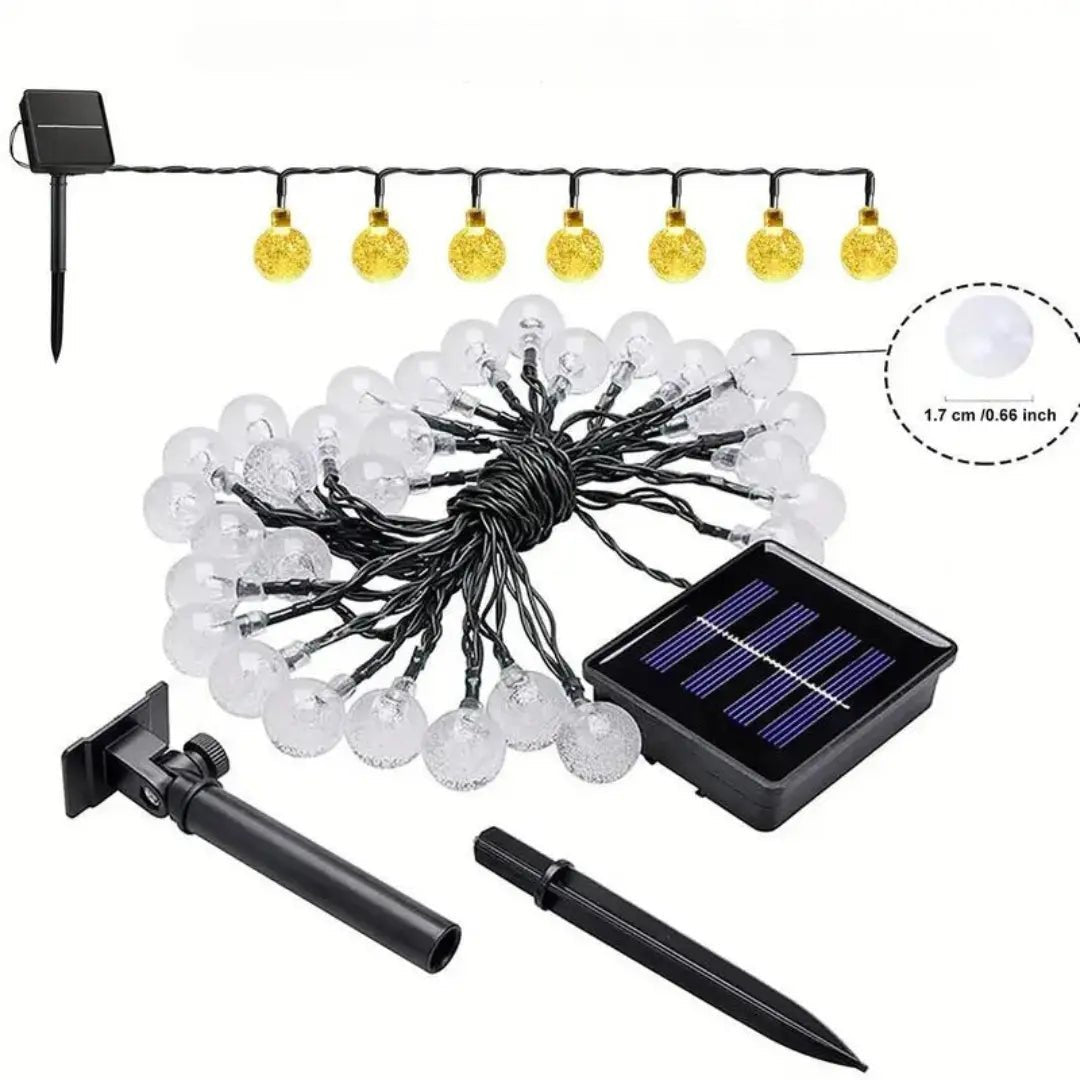 Solar Powered LED String Lights For Outdoor Garden Patio - Nalani - UK Fashion Clothing and Decor
