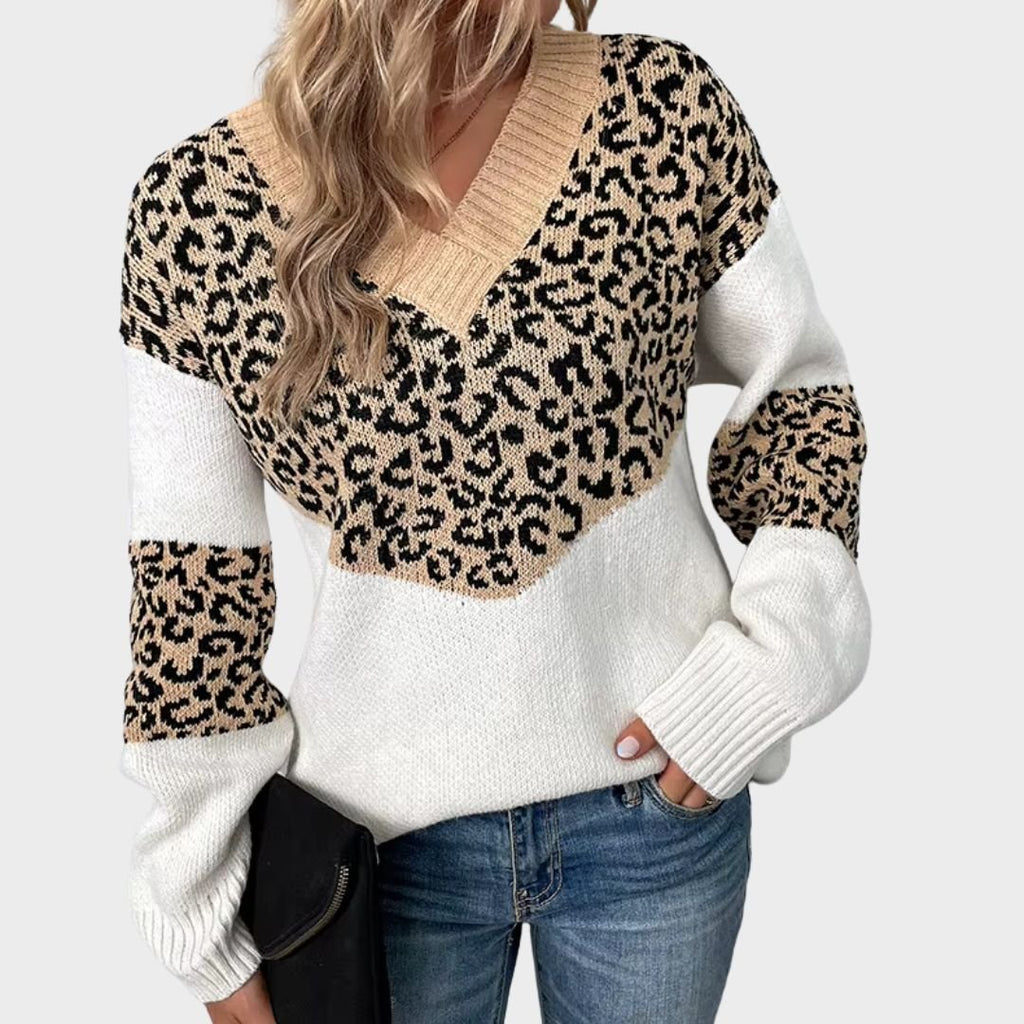 Solis | Women's Colorblock Sweater - Long Sleeve Contrast Panel Pullover - Nalani - Fashion Clothing and Decor