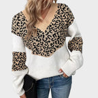 Solis | Women's Colorblock Sweater - Long Sleeve Contrast Panel Pullover - Nalani - Fashion Clothing and Decor