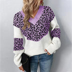Solis | Women's Colorblock Sweater - Long Sleeve Contrast Panel Pullover - Nalani - Fashion Clothing and Decor
