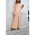 Sorelle | Casual two - piece set for women with a relaxed fit | Wrap blouse and wide - leg trousers - Nalani - Fashion Clothing and Decor